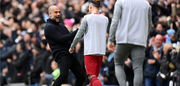 جوارديولا يفلت من العقوبة بعد احتفاله المثير في مباراة ليفربول ومانشستر سيتي
